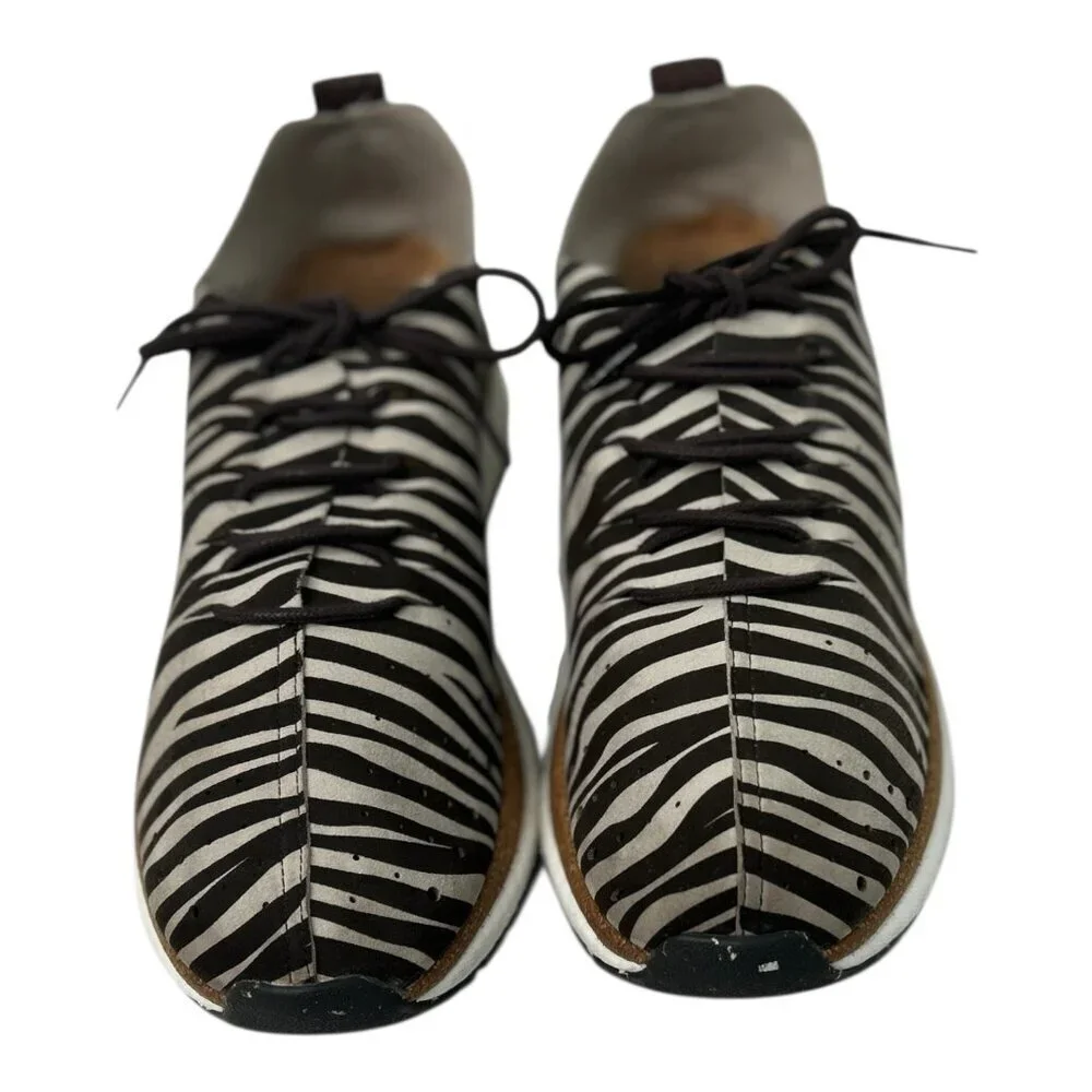 OTBT Alstead Lightweight Women's Zebra Leather Sneakers Athleisure Size 9M Comfy - Picture 2 of 13